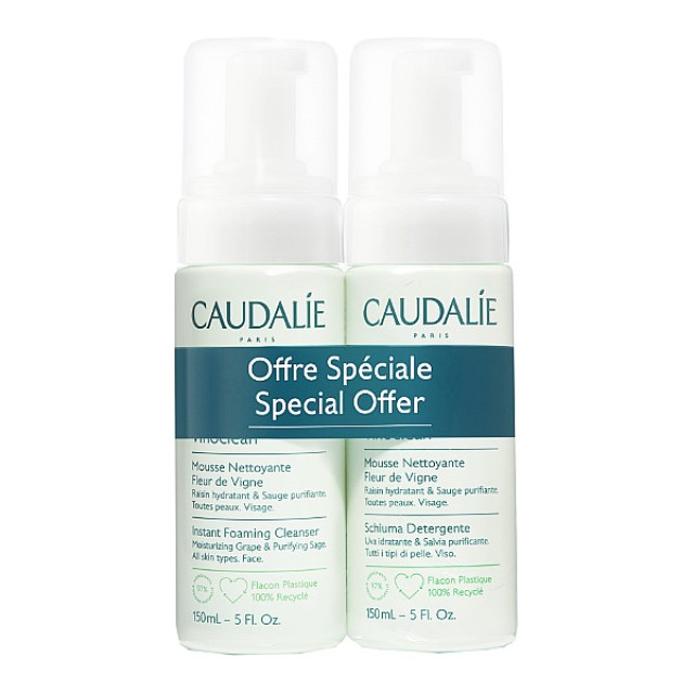 Caudalie Vinoclean Instant Foaming Cleanser 2x150ml