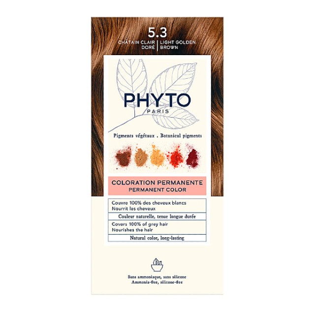 Phyto Hair Color 5.3 Καστανό Ανοιχτό Χρυσό