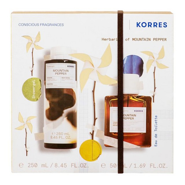 Korres Mountain Pepper Eau de Toilette 50ml & Shower Gel 250ml