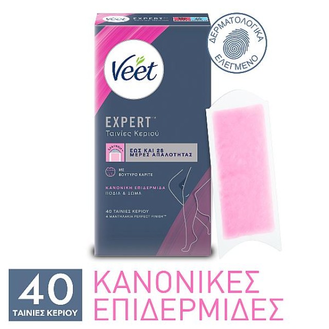 Veet Expert Ταινίες Κεριού για Πόδια και Σώμα 40 τεμάχια