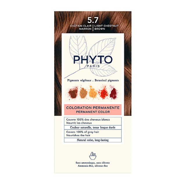 Phyto Hair Color 5.7 Καστανό Ανοιχτό Μαρόν