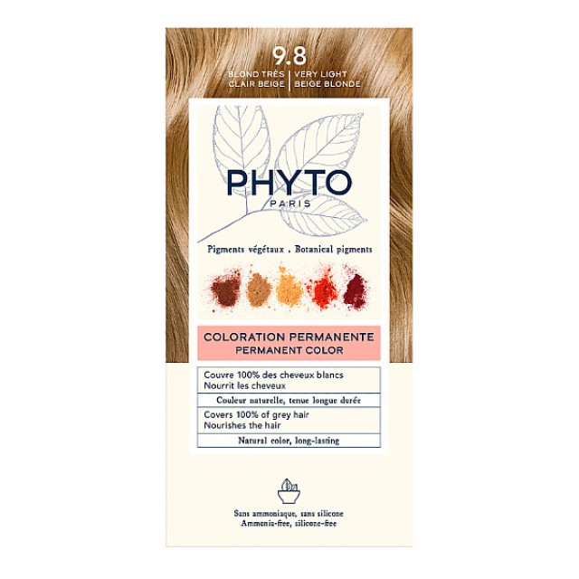 Phyto Hair Color 9.8 Ξανθό Πολύ Ανοιχτό Μπεζ