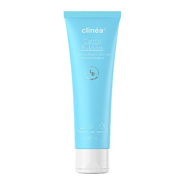 Clinea Caring Bubbles Cream to Foam Cleanser 150ml