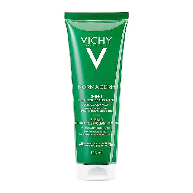 Vichy Normaderm 3-ΙΝ-1 Cleanser, Mask, Scrub 125ml