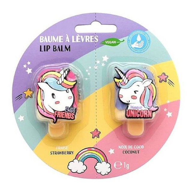 Take Care Unicorn Lip Balm Strawberry & Coconut 2 τεμάχια