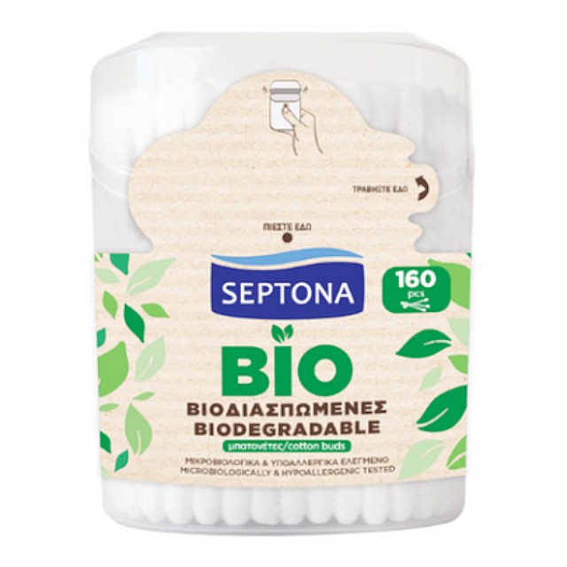 Septona Bio Βιοδιασπώμενες Μπατονέτες 160 τεμάχια