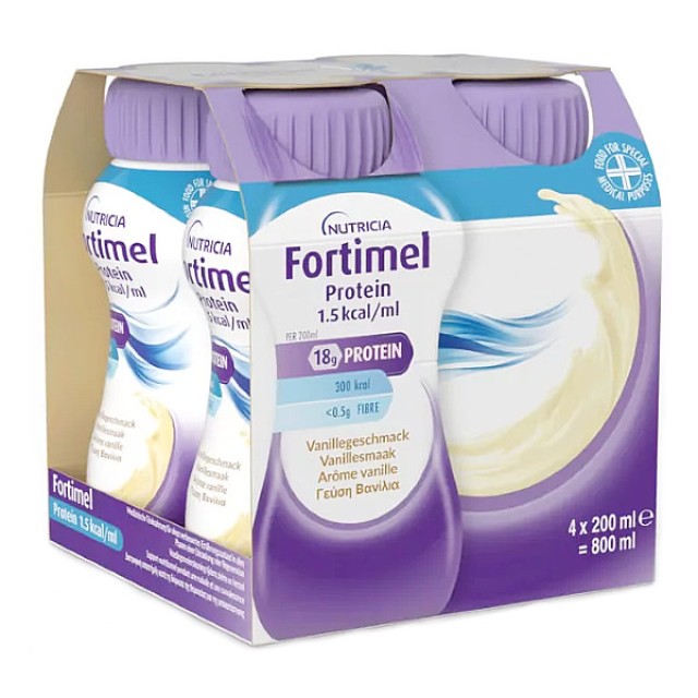 Nutricia Fortimel Protein γεύση Βανίλια 4x200ml