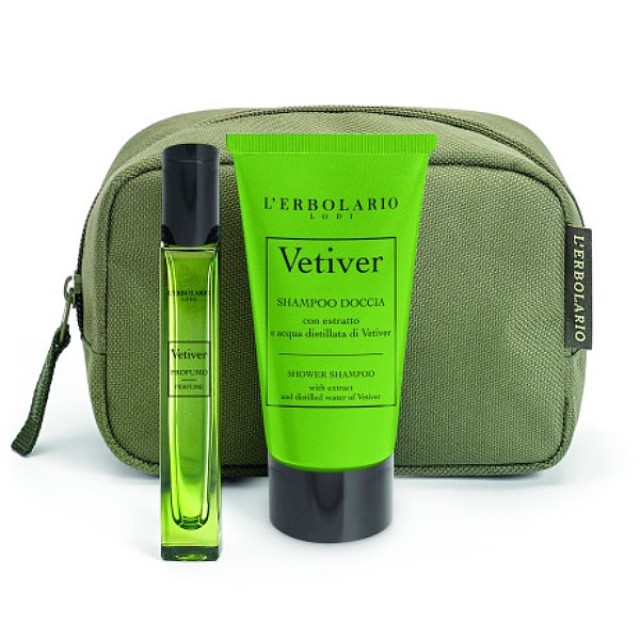 L'Erbolario Vetiver Green Beauty Perfume 10ml & Shower Shampoo 75ml