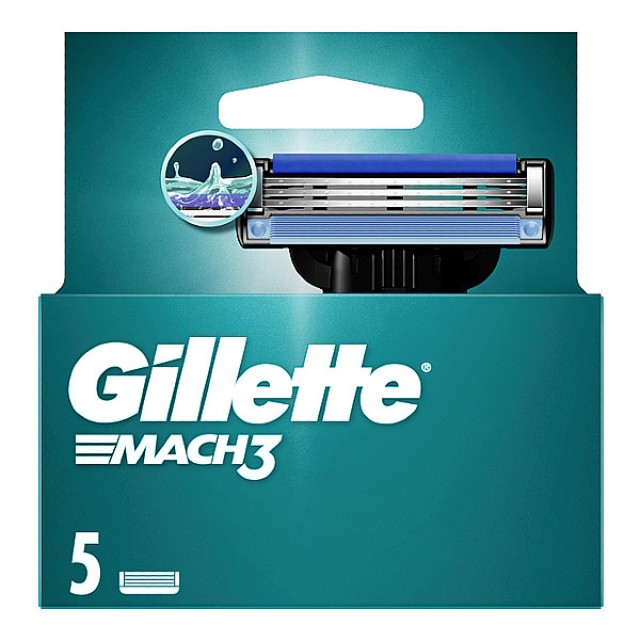 Gillette Mach 3 Ανταλλακτικές Κεφαλές 5 τεμάχια