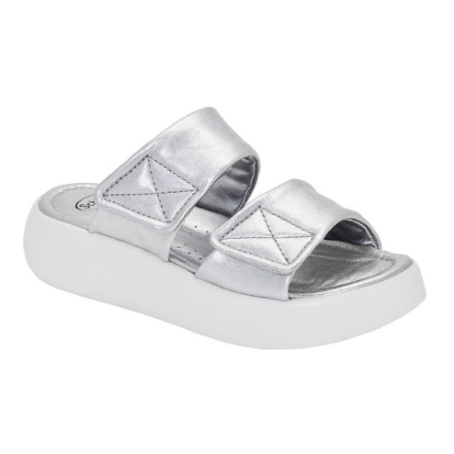 Scholl Boca 2 Straps Silver Μέγεθος 41