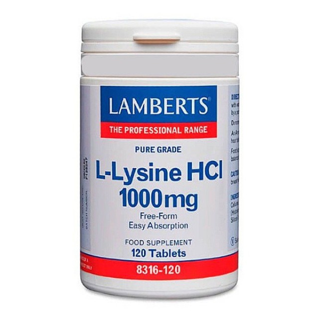 Lamberts L-Lysine 1000mg 120 ταμπλέτες