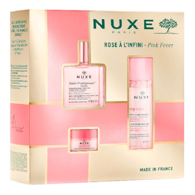 Nuxe Huile Prodigieuse Florale 50ml & Very Rose Soothing Micellar Water 100ml & Very Rose Lip Balm 15g