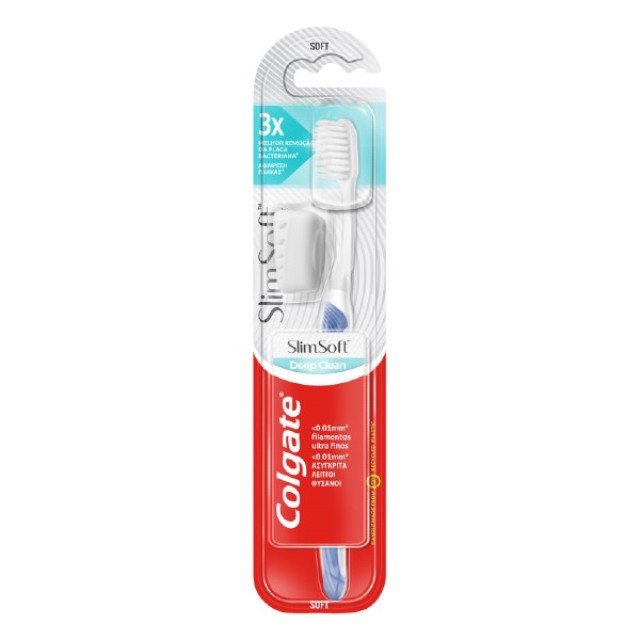 Colgate SlimSoft Deep Clean Οδοντόβουρτσα Διάφορα Χρώματα 1 τεμάχιο