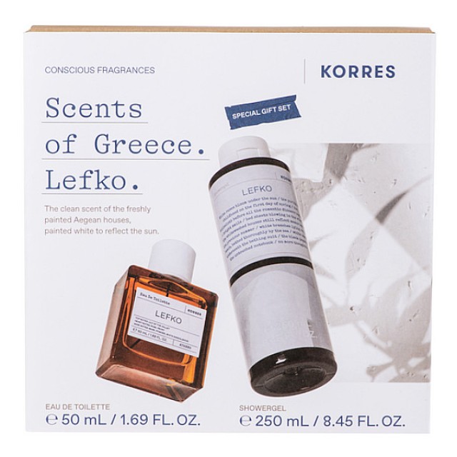 Korres Lefko Eau de Toilette 50ml & Αφρόλουτρο 250ml