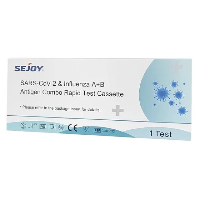 Sejoy Covid-19 & FLU A/B Antigen Rapid Test 1 τεμάχιο