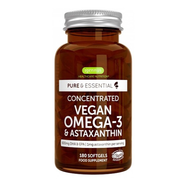 Igennus Vegan Omega 3 & Astaxanthin 180 μαλακές κάψουλες