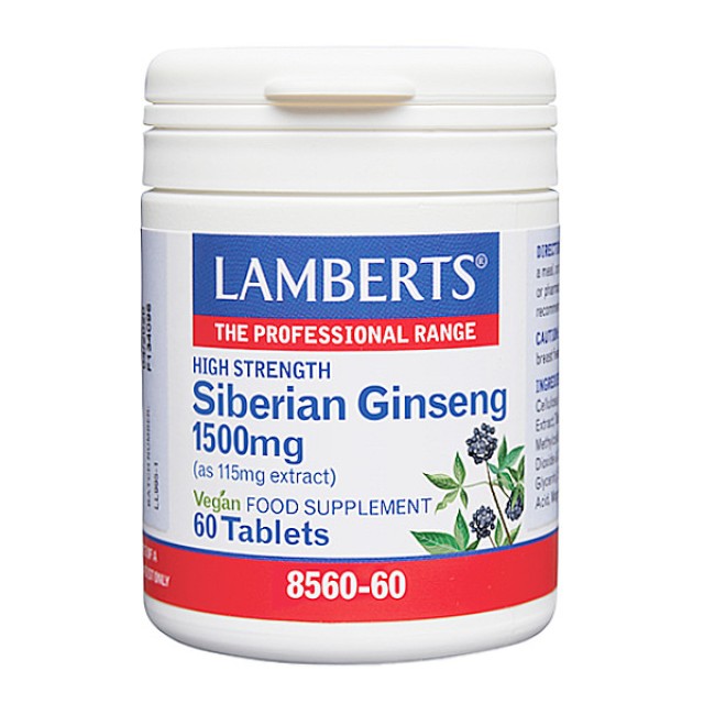 Lamberts Siberian Ginseng 1500mg 60 ταμπλέτες