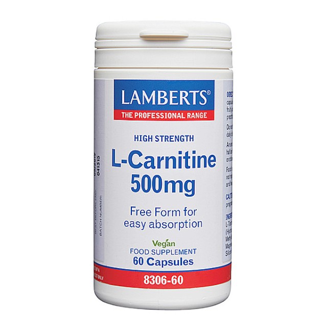 Lamberts L-Carnitine 500mg 60 κάψουλες