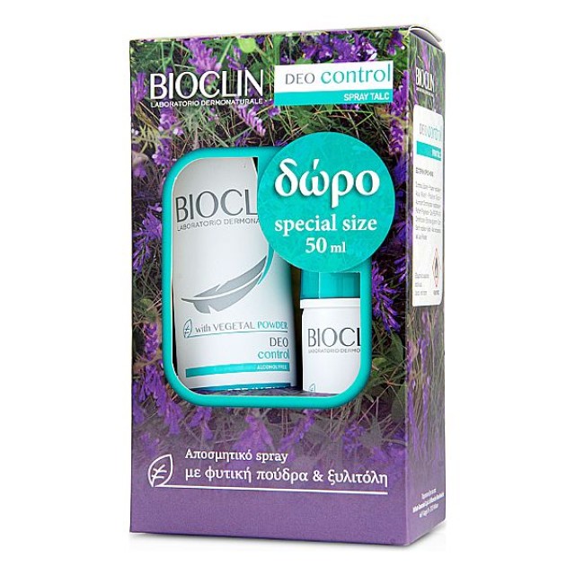 Bioclin Deo Control Spray Talc Αποσμητικό για Έντονη Εφίδρωση 150ml & Δώρο Specail Size 50ml