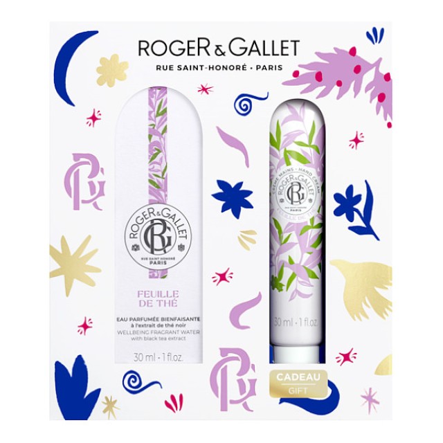 Roger & Gallet Feuille de The Wellbeing Fragrant Water 30ml & Hand Cream 30ml