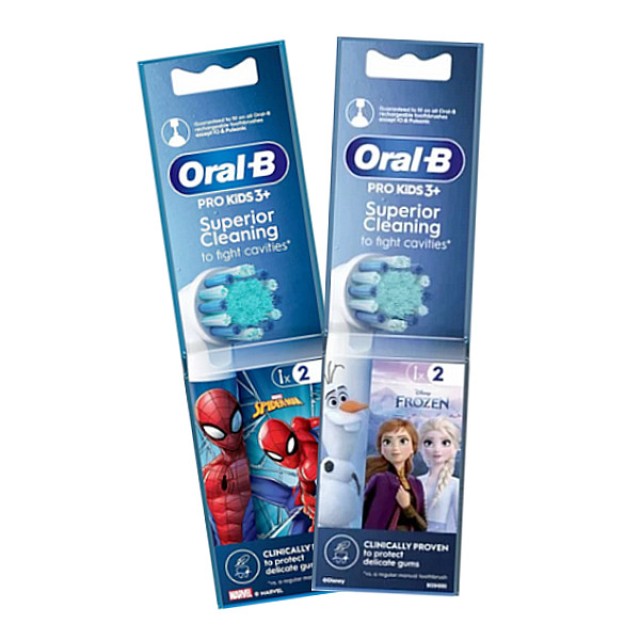 Oral-B Kids Διάφορα Σχέδια Ανταλλακτικές Κεφαλές 2 τεμάχια