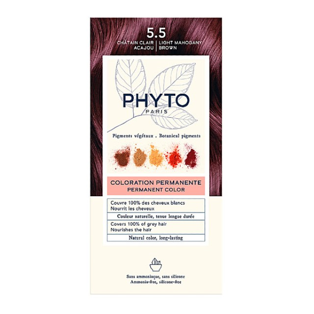 Phyto Hair Color 5.5 Ανοιχτό Καστανό Μαονί