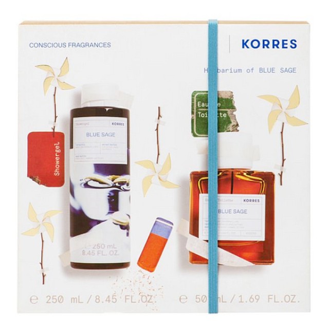 Korres Blue Sage Eau de Toilette 50ml & Shower Gel 250ml