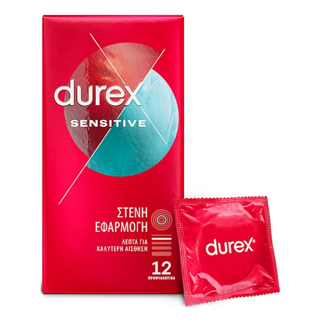 Durex Sensitive Στενή Εφαρμογή 12 τεμάχια