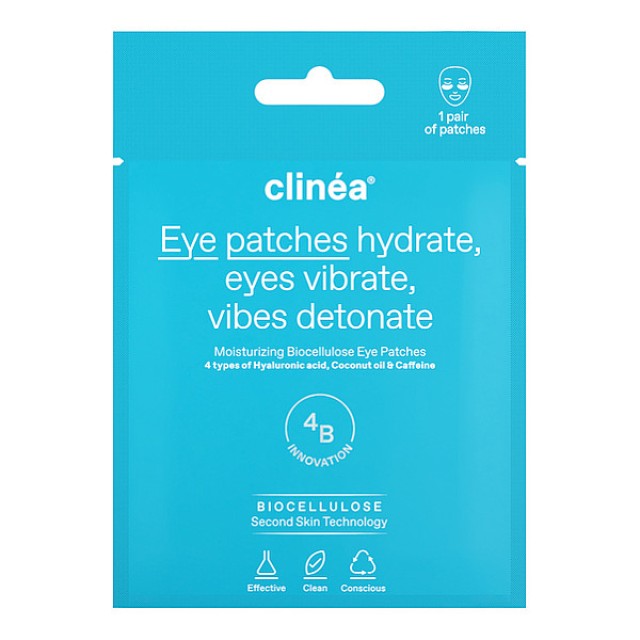 Clinea Moisturizing Biocellulose Eye Patches 1 ζευγάρι