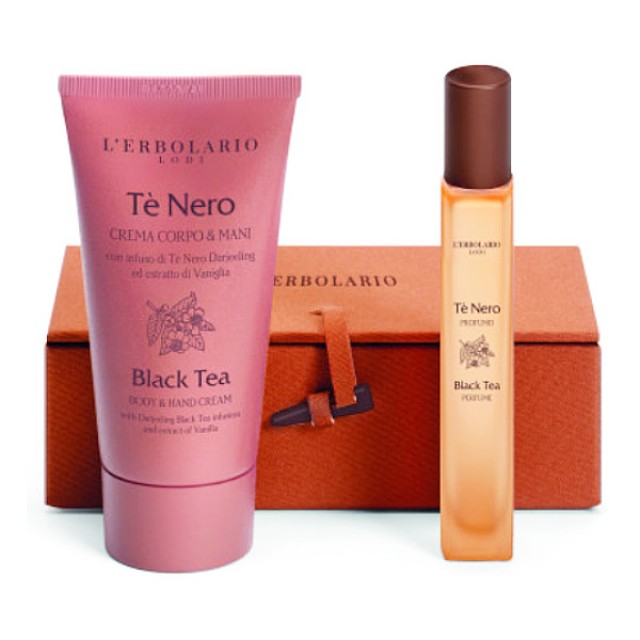 L'Erbolario Te Nero Beauty Box Perfume 15ml & Body and Hand Cream 75ml