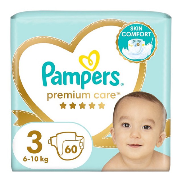 Pampers Premium Care No. 3 (6-10 kg) 60 τεμάχια