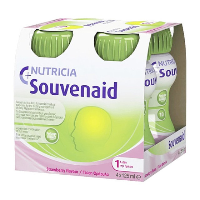 Nutricia Souvenaid γεύση Φράουλα 4x125ml