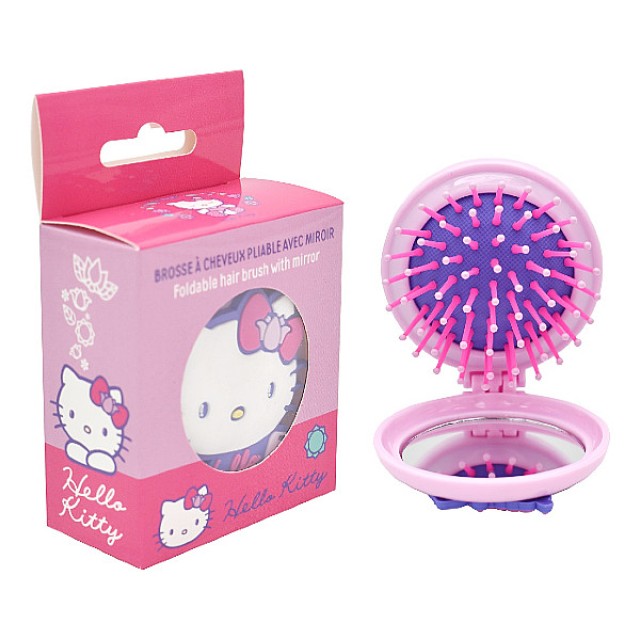 Take Care Hello Kitty Foldable Hair Brush 1 τεμάχιο