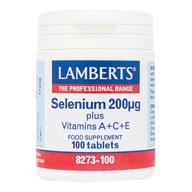 Lamberts Selenium 200μg plus Vitamins A, C, E 100 ταμπλέτες