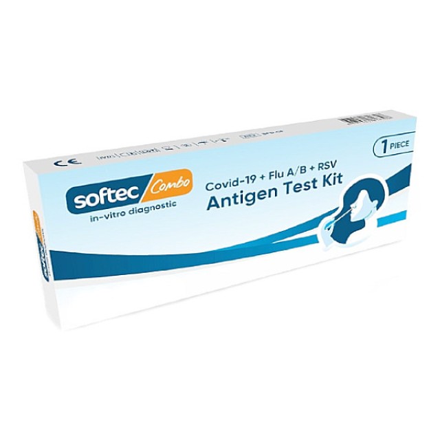 Softec Covid-19 & FLU A/B & RSV Antigen Rapid Test 1 τεμάχιο