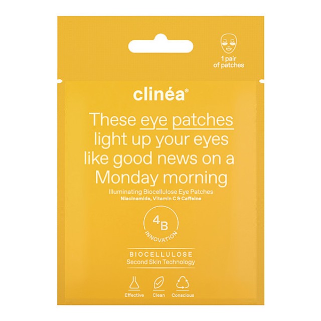 Clinea Illuminating Biocellulose Eye Patches 1 ζευγάρι