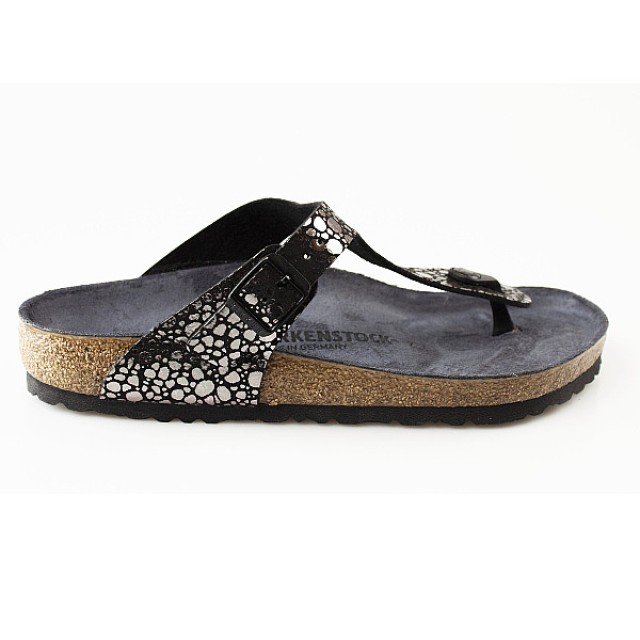 Birkenstock Gizeh Metallic Stone Black Μέγεθος 41