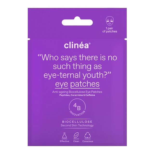 Clinea Anti-Ageing Biocellulose Eye Patches 1 ζευγάρι