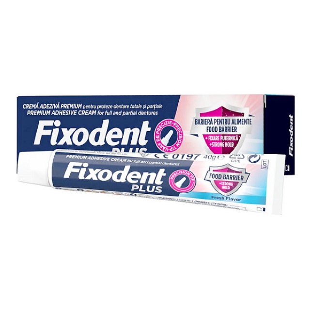 Fixodent Plus Food Barrier Fresh Κρέμα για Τεχνητή Οδοντοστοιχία 40g