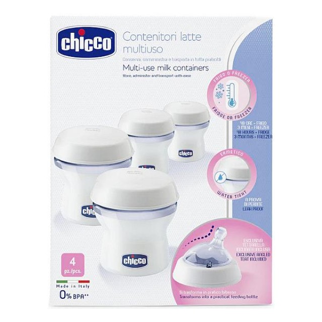 Chicco Μπουκάλια Διατήρησης Μητρικού Γάλακτος Natural Feeling 4x150ml