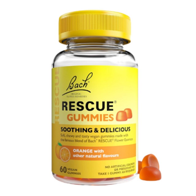 Bach Rescue Gummies γεύση Πορτοκάλι 60 ζελεδάκια