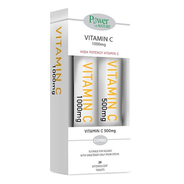 Power Health Vitamin C 1000mg 20 αναβράζοντα δισκία & Vitamin C 500mg 20 αναβράζοντα δισκία