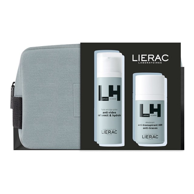 Lierac Homme Global Anti-Aging Fluid 50ml & Deodorant Roll-On 50ml