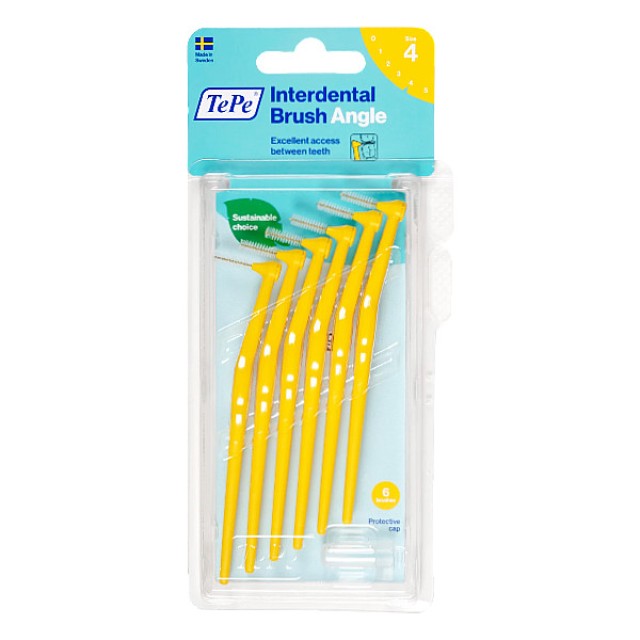 TePe International Brush Angle Μέγεθος 4 0.7mm Κίτρινο 6 τεμάχια