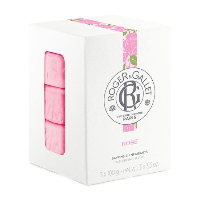 Roger & Gallet Rose Wellbeing Soap 3x100g