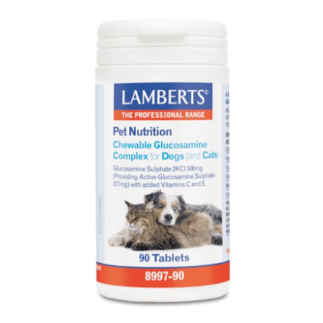 Lamberts Pet Nutrition Chewable Glucosamine Complex for Dogs and Cats 90 ταμπλέτες