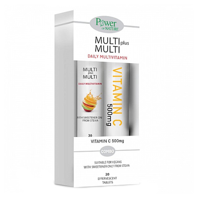 Power Health Multi+Multi 20 αναβράζοντα δισκία & Vitamin C 500mg 20 αναβράζοντα δισκία